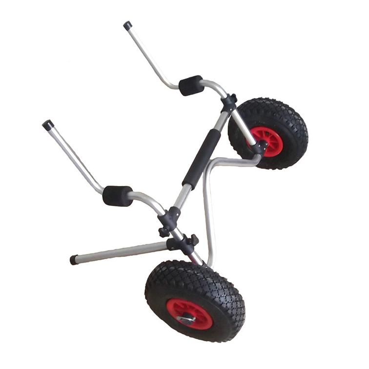 Kayak trolley wheels, close-up