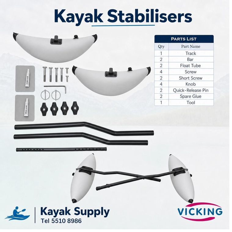 Kayak stabiliser floats for extra balance