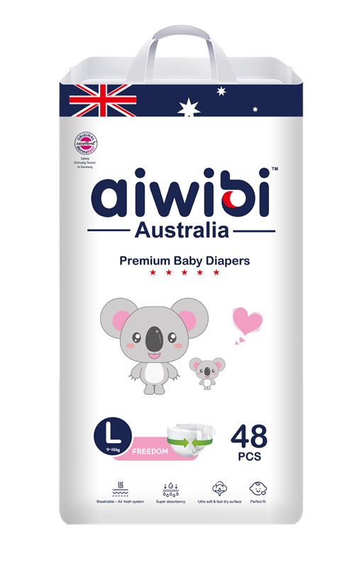AIWIBI Freedom baby diapers, Size L, 48 pieces pack