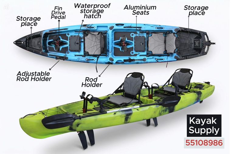 Vicking Tango kayak, twin fin drive
